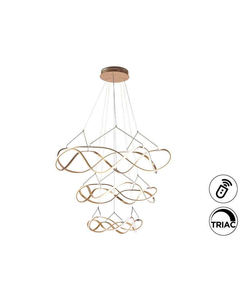 MOLLY-LAMP 3 AROS 110D ORO ROSA DIM