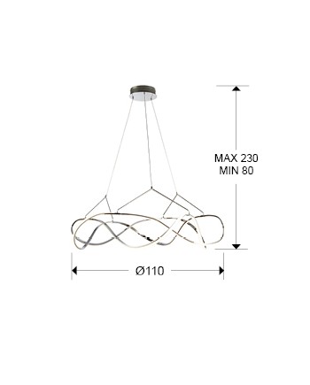 LAMP. LED·MOLLY·110Ø CROMO DIM