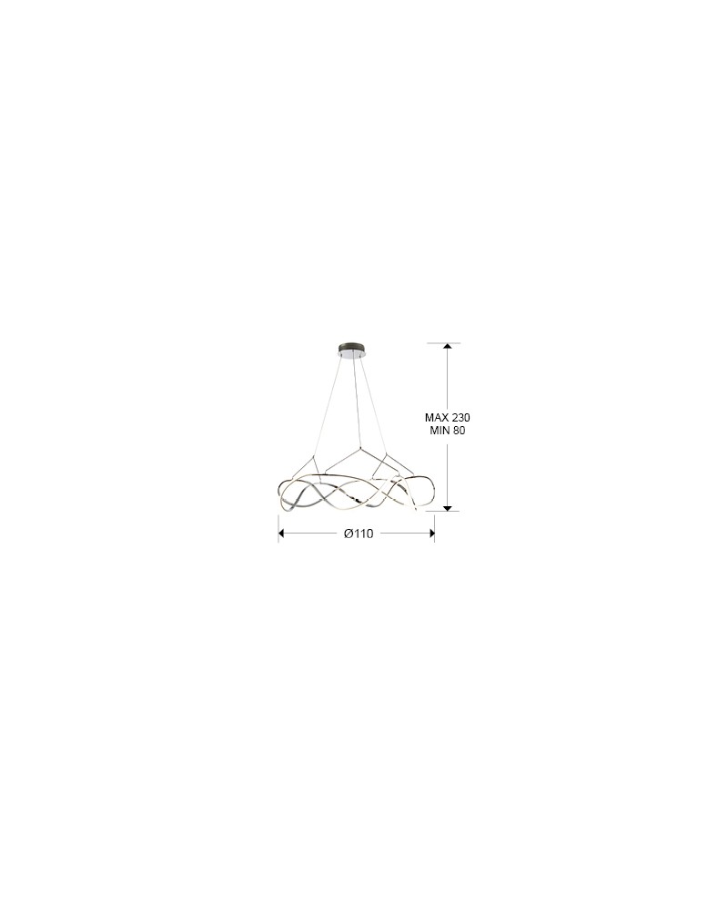 LAMP. LED·MOLLY·110Ø CROMO DIM