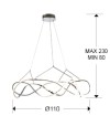 LAMP. LED·MOLLY·110Ø CROMO DIM
