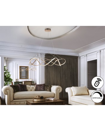 LÁMPARA LED ·MOLLY· 110Ø ORO ROSA