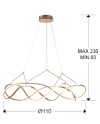 LAMP.LED·MOLLY·110Ø ORO ROSA DIM