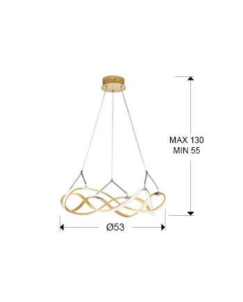 LÁMPARA LED ·MOLLY· 53Ø ORO ROSA