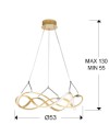 LÁMPARA LED ·MOLLY· 53Ø ORO ROSA