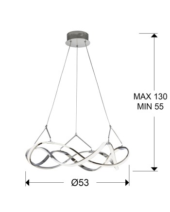 LÁMPARA LED ·MOLLY· 53Ø CROMO