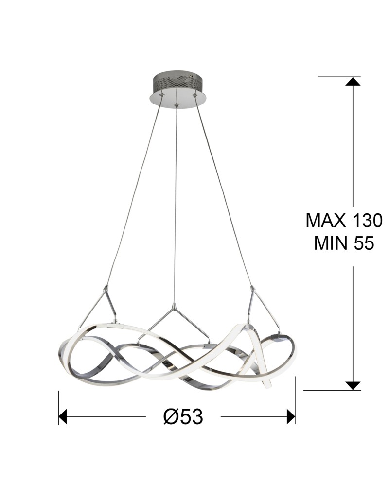 LÁMPARA LED ·MOLLY· 53Ø CROMO
