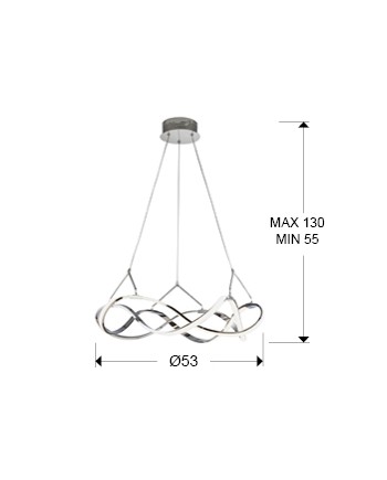 LÁMPARA LED ·MOLLY· 53Ø CROMO