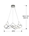 LÁMPARA LED ·MOLLY· 53Ø CROMO