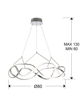 LÁMPARA LED ·MOLLY· 80Ø CROMO