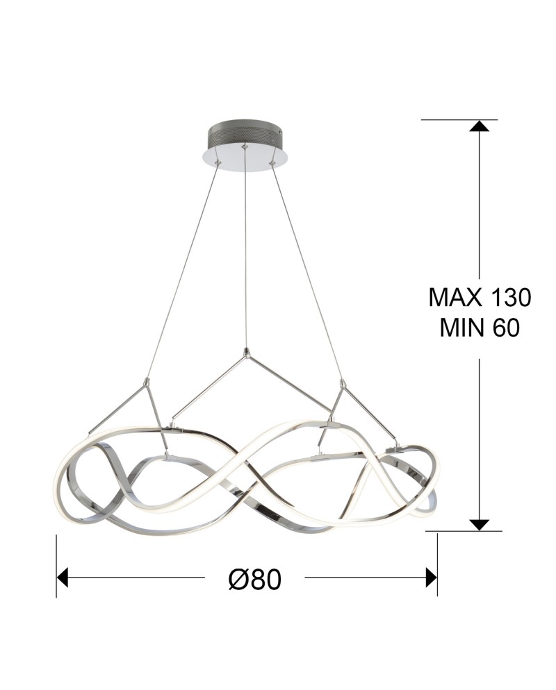 LÁMPARA LED ·MOLLY· 80Ø CROMO