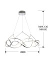 LÁMPARA LED ·MOLLY· 80Ø CROMO