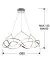 LÁMPARA LED ·MOLLY· 80Ø CROMO