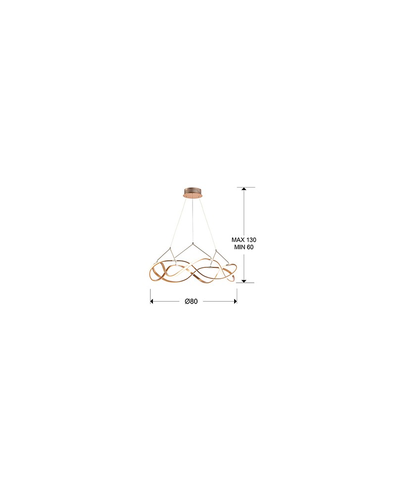 LAMP. LED ·MOLLY· 80Ø ORO ROSA DIM