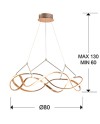 LAMP. LED ·MOLLY· 80Ø ORO ROSA DIM