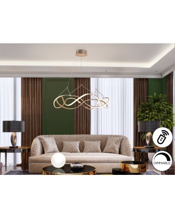 LAMP. LED ·MOLLY· 80Ø ORO ROSA DIM