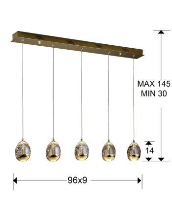 ROCIO- LAMPARA  5L  ORO DIMABLE