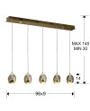 ROCIO- LAMPARA  5L  ORO DIMABLE