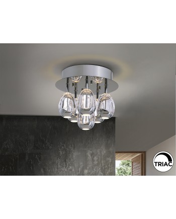 ROCIO- PLAFON 6L CROMO DIMABLE