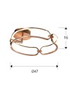 COLETTE-PLAFON LED Ø47 ORO ROSA