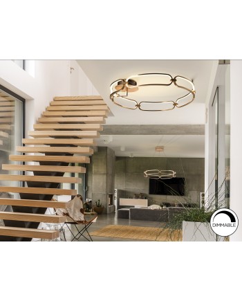 COLETTE-PLAFON LED Ø80 ORO ROSA