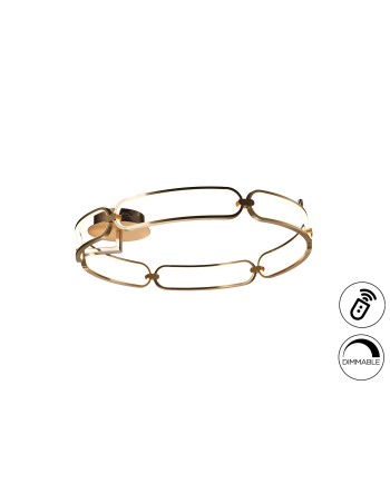 COLETTE-PLAFON LED Ø80 ORO ROSA DIM