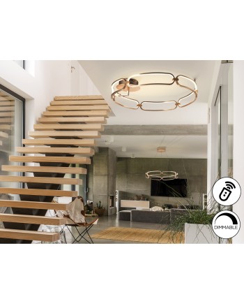COLETTE-PLAFON LED Ø80 ORO ROSA DIM