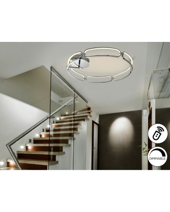 COLETTE-PLAFON LED Ø80 CROMO