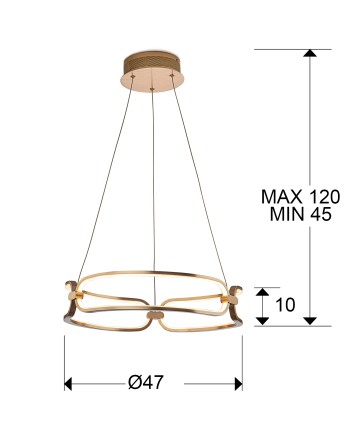 COLETTE-LAMPARA LED Ø47 ORO ROSA
