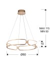 COLETTE-LAMPARA 60Ø ORO ROSA