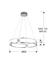 COLETTE- LAMPARA 60Ø CROMO