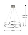 COLETTE- LAMPARA 60Ø CROMO