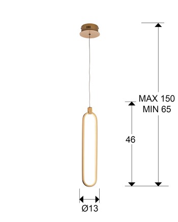 COLETTE- LAMPARA 1L ORO ROSA