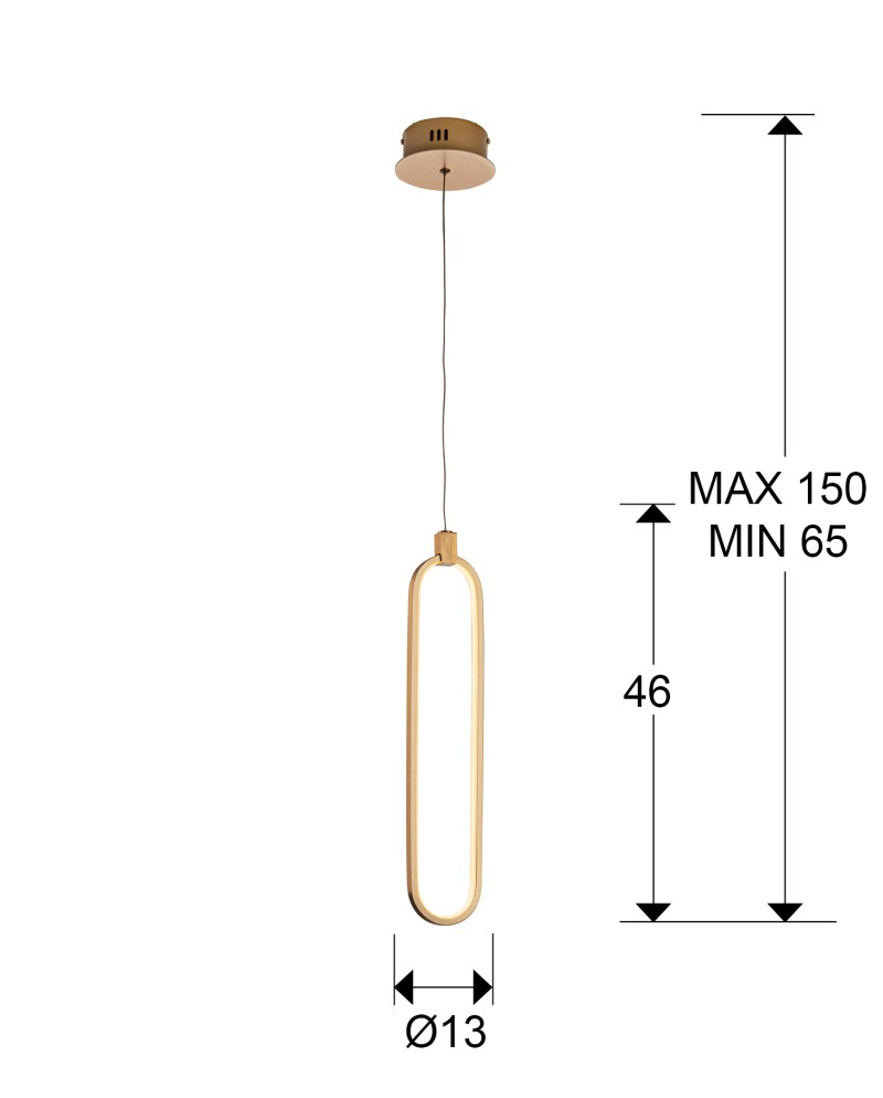 COLETTE- LAMPARA 1L ORO ROSA