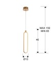 COLETTE- LAMPARA 1L ORO ROSA
