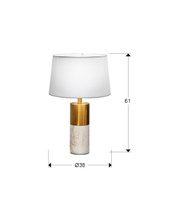 LUCIAN - SOBREMESA 1L MARMOL BLANCO