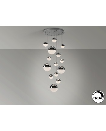 SPHERE-LAMPARA 14L CROMO D60 DIMABLE