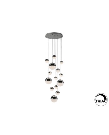 SPHERE-LAMP 14L CROMO D60 H500 DIMABLE