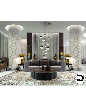 SPHERE-LAMP 14L CROMO D60 H500 DIMABLE