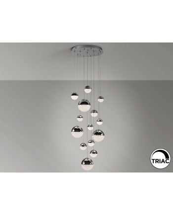 SPHERE-LAMP 14L CROMO D60 H500 DIMABLE