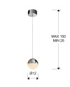 LAMPARA 1L LED ·SPHERE· Ø12