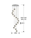 LAMP.14L LED·SPHERE·CR.Ø50 DIM
