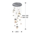 GRAN LAMPARA·SPHERE·Ø80 27L CCT