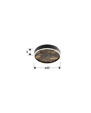 STONE- PLAFON LED CCT -NEGRO 40D