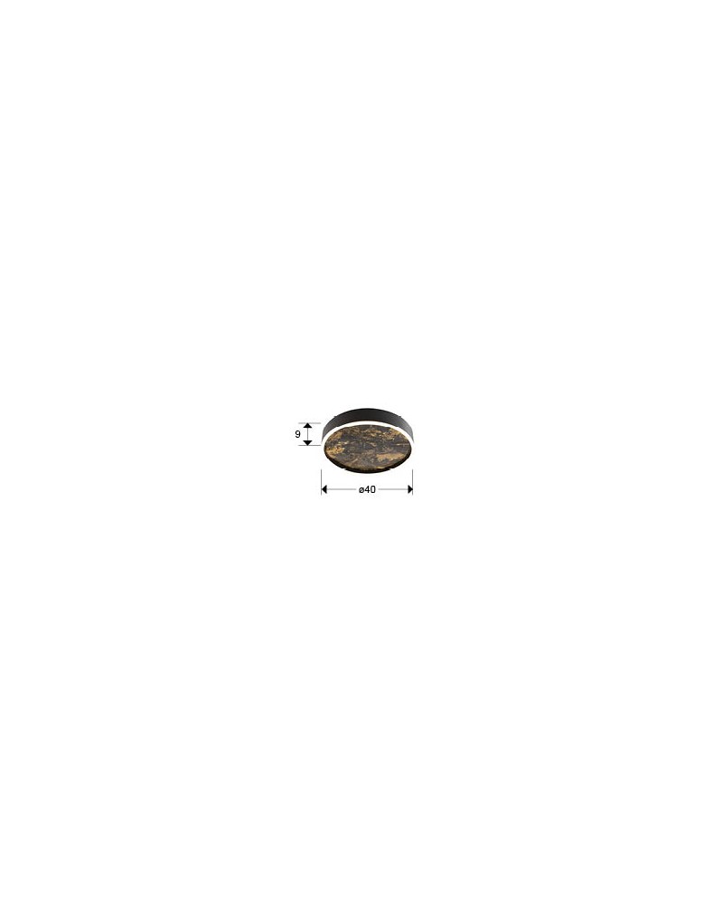 STONE- PLAFON LED CCT -NEGRO 40D