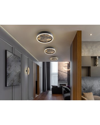 STONE- PLAFON LED CCT -NEGRO 40D