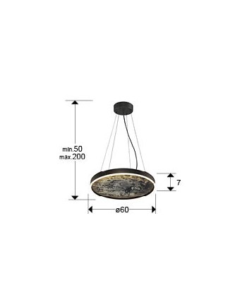 STONE- LAMPARA LED CCT -NEGRA 60D
