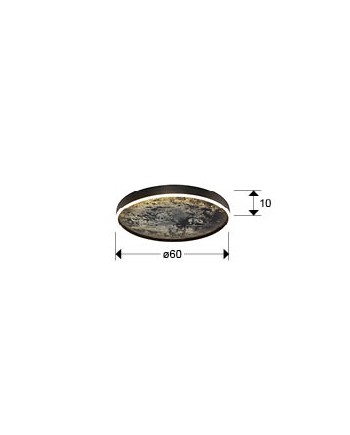 STONE- PLAFON LED CCT -NEGRO 60D