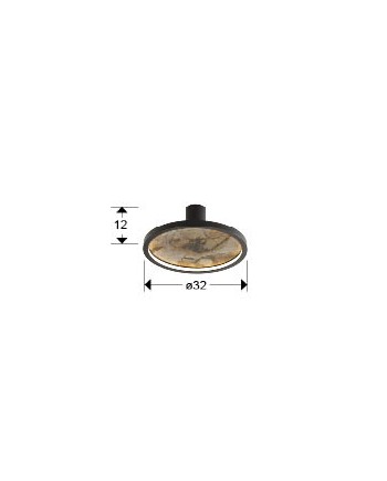 STONE - APLIQUE LED CCT-NEGRO D30