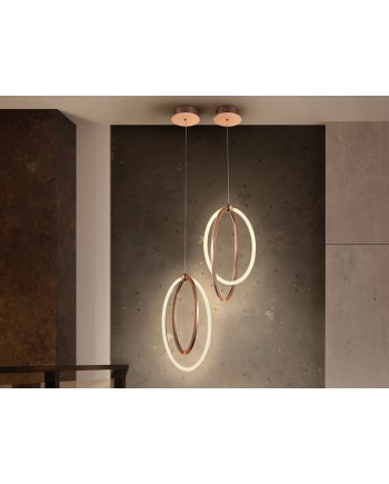 LAMPARA LED ·OCELLIS·22Ø ORO ROSA