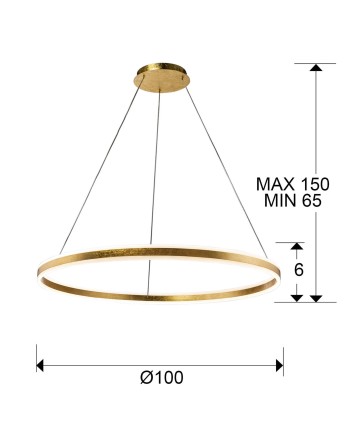 HELIA- LAMPARA LED ORO 100D